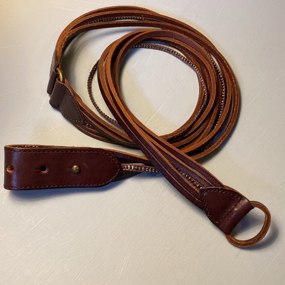 Vintage Eddie Bauer Split Leather Belt - Picture 11 of 13